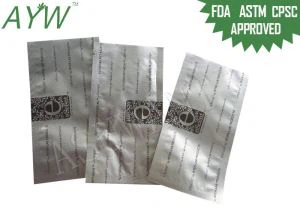 Emballage de thé Sacs en papier d'aluminium refermables, sac en aluminium de chaleur avec une impression de logo