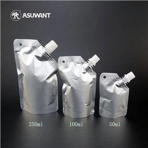 Piste de support de 100 ml de papier d'aluminium avec trou de poignée de bec