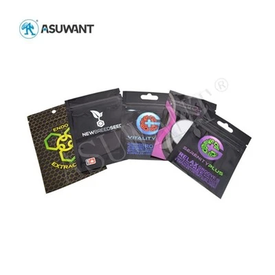 Black Tree Side Scelling Small Empoce Proof Marijuana Mylar Plastic Zip Lock Packing Packaging