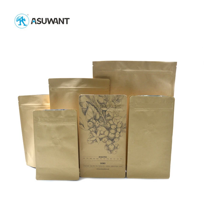 Sac d'emballage de nourriture Kraft Paper Sac