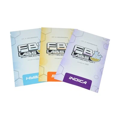 Sacs de fermeture à glissière à preuves à l'odeur de marijuana au détail net avec onglets ouverts faciles