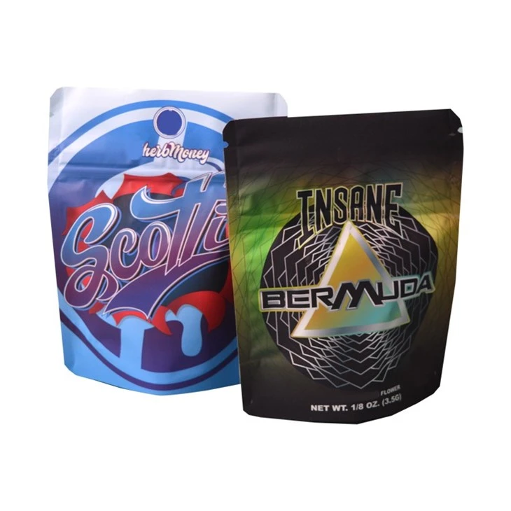 1/8 OZ Cookie Edibles Mylar Bag Zip Lock Gummies Edible Packaging With Custom Logo